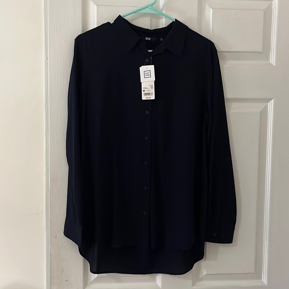 Uniqlo black blouse/shirt